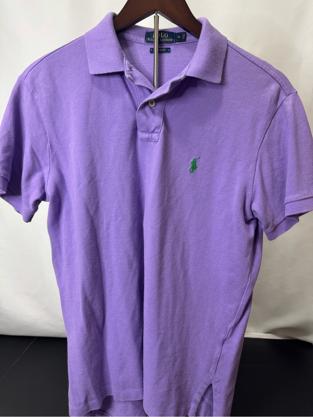 Ralph Lauren Lavender Polo with Green Pony Embroidery
